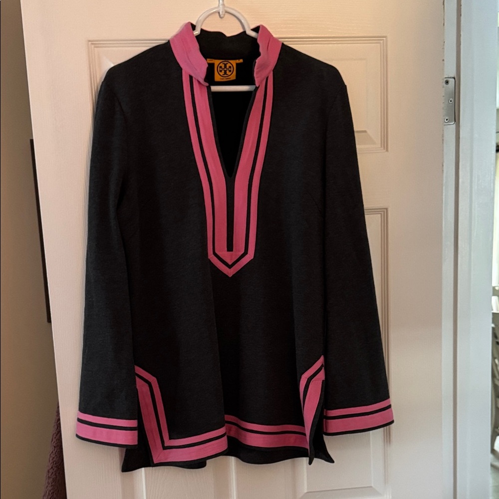 Dark gray and Pink Tunic Top